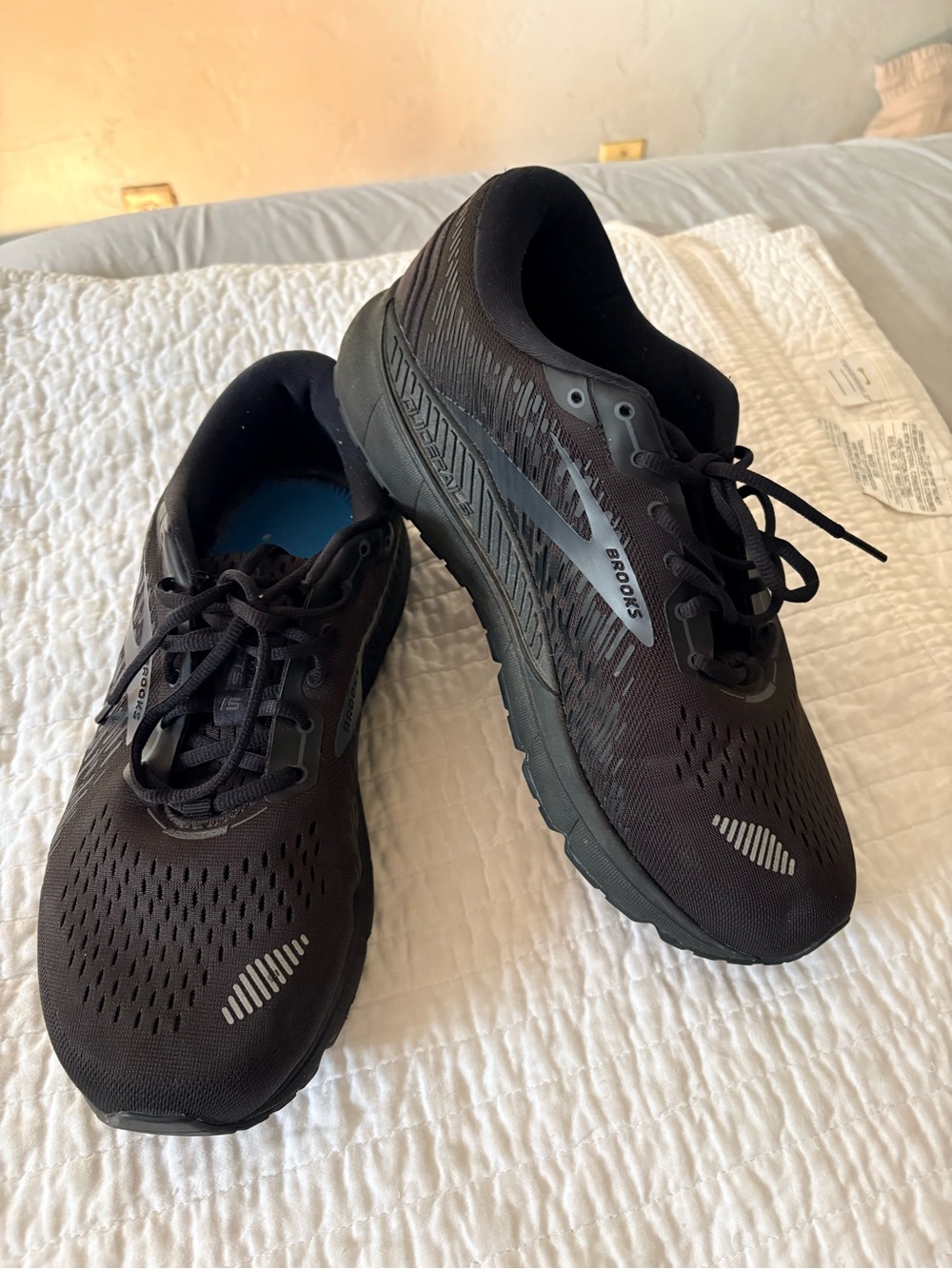Brooks Addiction GTS 15 Mens Running Shoes Black Stability Sneakers Size 12 4E